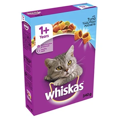 Image of Whiskas Dry Cat Food with Tuna, Adult 1+ Complete, 340g