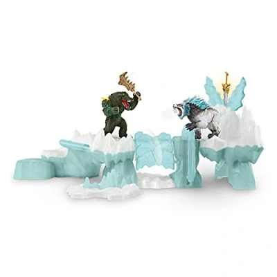 Image of Schleich 42497 Attack on Ice Fortress Eldrador Creatures Toy Playset for children ages 7 12 years