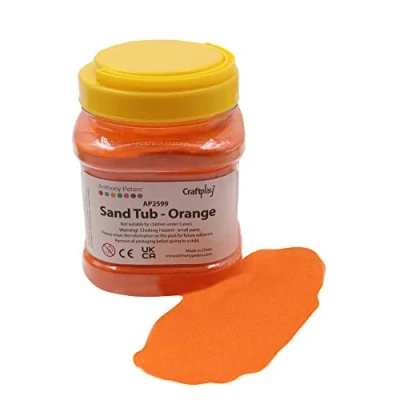 Image of Craftplay Coloured sand art 1 KG Tub Free flowing (Orange)