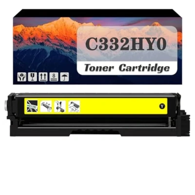 Image of PUCIO C332HK0 C332HC0 C332HY0 C332HM0 High Capacity Toner Cartridge Compatible For Lexmark C3326dw Printers Yellow*1