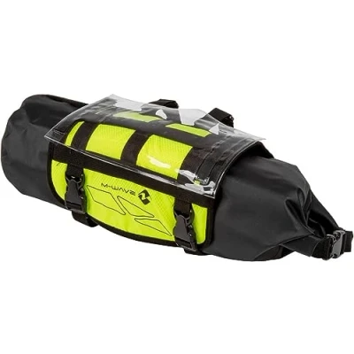 Image of M Wave Unisex&#039;s Rough Ride Front Handlebar Bag neon Yellow, approx. 59x23 cm