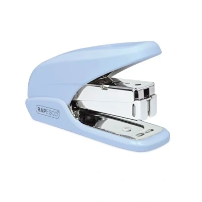 Image of Rapesco 1338 X5 Mini Less Effort Stapler, 20 Sheet Capacity, Powder Blue