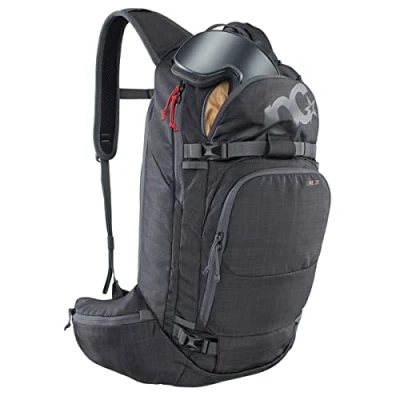 Image of EVOC LINE 20 touring backpack (NEURALITE SYSTEM, separate avalanche compartment with emergency plan, ski/snowboard attachment options, hip belt pockets, BODDY HUGGING), Mottled Carbon Grey