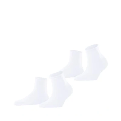 Image of ESPRIT Women&#039;s Basic Pure 2 Pack W SSO Cotton Plain Pairs Socks, White (White 2000), 2.5 5