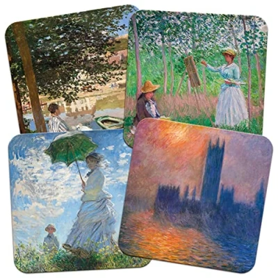 Image of Claude Monet 95mm Square Cork Backed Coaster Set of 4 (Series 2)