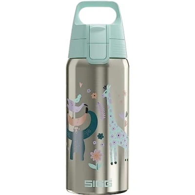 Image of Sigg Insulated Kids Water Bottle Shield One Therm Suitable For Carbonated Beverages Leakproof Dishwasher Safe BPA Free 90% Recycled Stainless Steel 0.5L