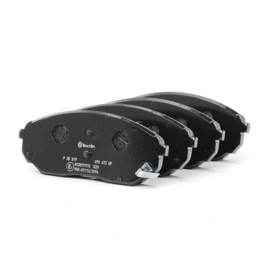 Image of 581013ED00, 581013ED01, 581013ED02, 581013EE00, 581013EE01 Brake pad set BREMBO P 30 019 with acoustic wear warning without accessories KIA: SORENTO 1