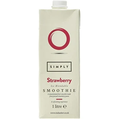 Image of Simply Strawberry Smoothie, Vegan Blendable Concentrated Smoothie Mix Made with Real Fruit Puree (1 Litre)