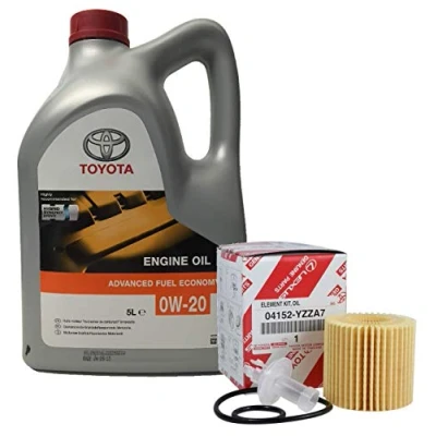 Image of Genuine Toyota Oil Service Kit 5 Litres 0W20 &amp; 04152 YZZA7 Filter