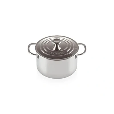 Image of Le Creuset Signature Stainless Steel 20cm Deep Casserole