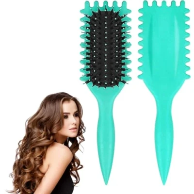 Image of Curly Hair Brush, Bouncing Curl Define Styling Brush for Men and Women to Fix Shape Curls