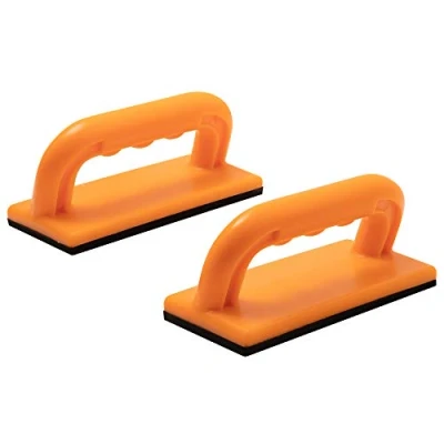 Image of Fulton Safety Push Block 2 Pack, Orange Color for High Visibility Ideal Use On Router Tables, Jointers, Shapers and Band Saws