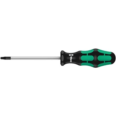 Image of Wera 05138270001 20 x 300 mm 367 TX BO Screwdriver for Tamper Proof TORX Screws Silver