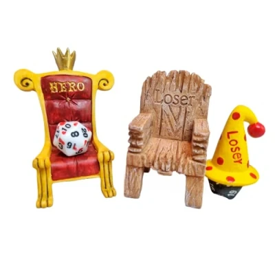 Image of Power Beast Dungeon DnD Dice Jail, Time Out Chair + Dunce Hat Throne, Jail Prison, Punish or Reward your Polyhedric Dice, D&amp;D, Master, Dungeons and Dragons.