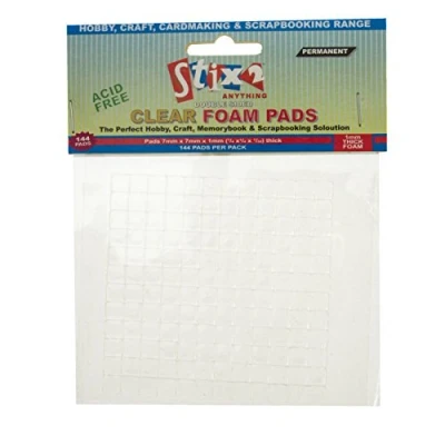 Image of Stix2 144 Double Sided 7mm x Clear Foam 3D Pads 1mm thick