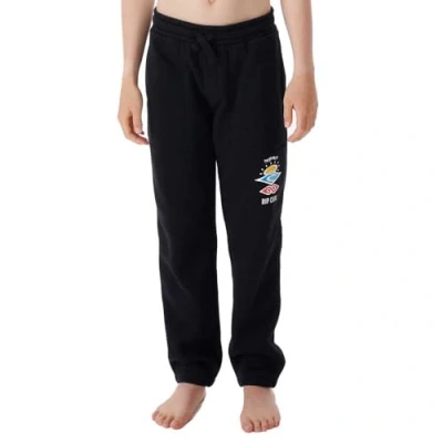 Image of RIP CURL Kids Icons of Surf Elasticated Waist Joggers Black 12 Yrs