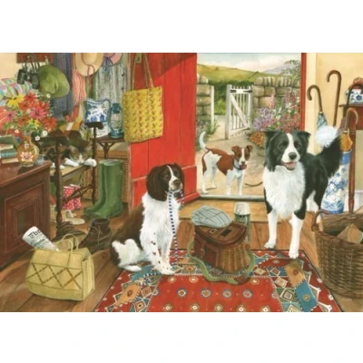 Image of The House of Puzzles Walkies Jigsaw 1000 Piece Jigsaws For Adults, Artist Illustrated, Scenic Landscape, Deluxe Puzzle Gifts