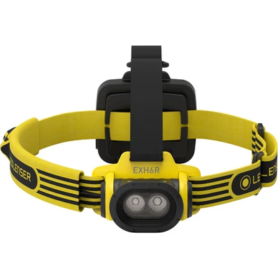 Image of Ledlenser EXH6R ATEX Zone 0 Rechargable LED Intrinsically Safe Head Torch, 250 Lumen IP68 Waterproof, Inc Charging Station, 15 Hours Run Time, Use in Hazardous Environments, Fuel Tanks, Grain Silos