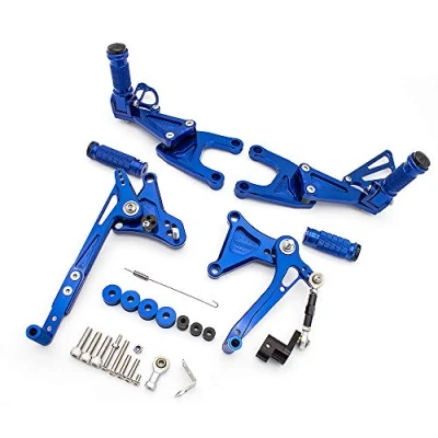 Image of FXCNC CNC Billet Motorcycle Adjustable Rearsets Foot Pegs Rear Set Compatible with Benelli TNT 125 135 TNT125 TNT135 BJ125 2016 2017 2018 2019 2020 2021