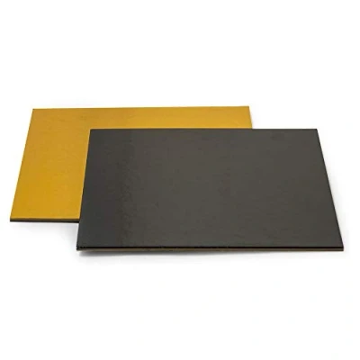 Image of DECORA 0932574 Gold/Black Cake Dish 40X40 CM, Carta