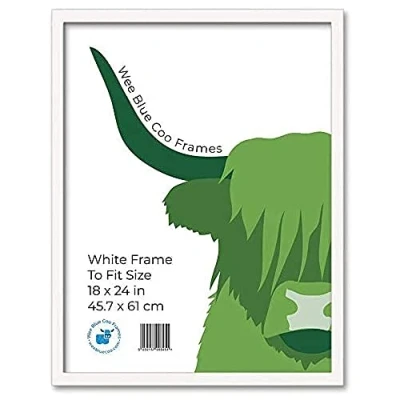 Image of 18x24 White Wooden Picture Frame 18 x 24 Inch (45.7 61 cm) Acrylic Safety &#039;Glass&#039; Photo