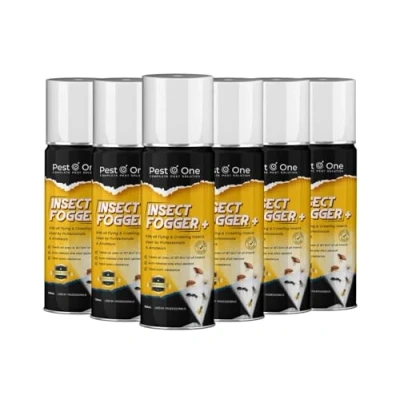 Image of Insect Fogger for Fleas Bed Bug, Flies, Moths Bomb kill all One shot insects killer aerosol Insecto Pro Formula 150ml (Pack of 6)