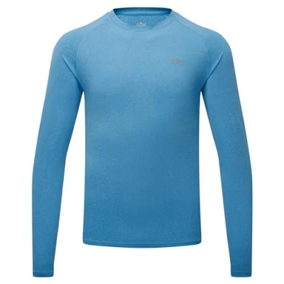 Image of Gill Mens Pursuit Long Sleeve Top 50+ Sun Protection &amp; Water Repellent (Seafoam Melange, XL)