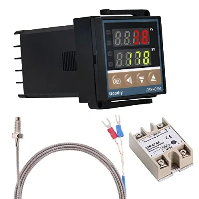 Image of WANGCL Digital PID Controller Intelligent Thermostat with 40A SSR Relay K Type Thermocouple for Electrical Energy Chemical Industry Holding Tanks Ovens 0 1300 ℃