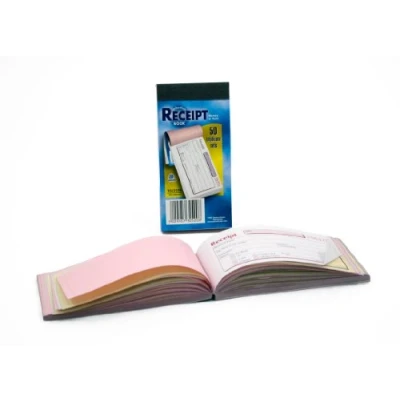 Image of Pukka Pad, NCR Triplicate Receipt Book 69 x 140mm Pack of 5
