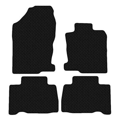 Image of Carsio Car Mats For Lexus NX300H 2014+ Onwards 3mm 4pc Set Tailored Fit Rubber Floor Mat Complete Accessory Black Custom Fitted Anti Slip Backing, Heavy Duty &amp; Waterproof