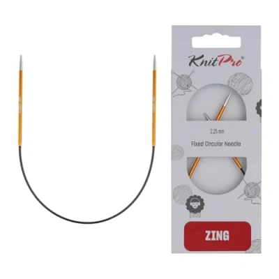Image of KnitPro Zing Fixed Knitting Needles 22.5cm x 2.25mm Circular Pins