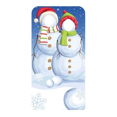 Image of Official Star Cutouts Snowmen Stand In Lifesize cardboard cutout Christmas Adult Sized