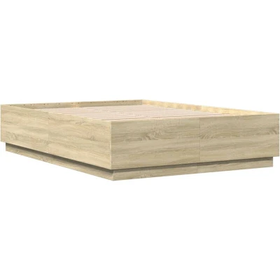 Image of vidaXL Bed Frame without Mattress Sonoma Oak 160x200 cm