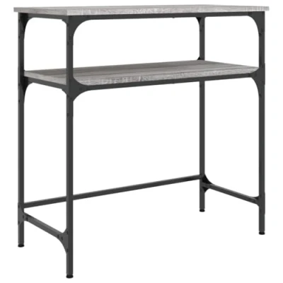 Image of vidaXL Console Table in Grey Sonoma Industrial Style Hallway Sofa End with Stable Metal Frame and Engineered Wood Surface