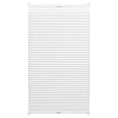 Image of Gardinia EASYFIX Pleated blind with 2 operating rails white 95 x 130, Fabric 100% Polyester, 130 cm