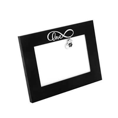 Image of Brillibrum Design Photo Frame Paw Prints 10 x 15 cm Silver Plated Dog Print Matt Gift Cat Tapsen (Version 2, No Engraving )