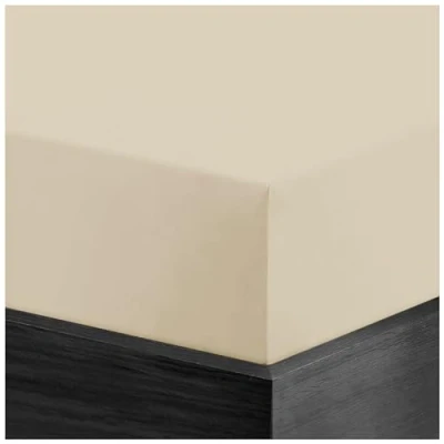 Image of GC GAVENO CAVAILIA Brushed Cotton Fitted Sheet Single Bed Breathable 25Cm Deep Flannelette Sheets Thermal Flannel Bedding Plain Cream