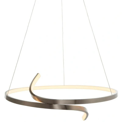 Image of Rafe LED Ceiling Pendant Satin Nickel Plate &amp; White Silicone
