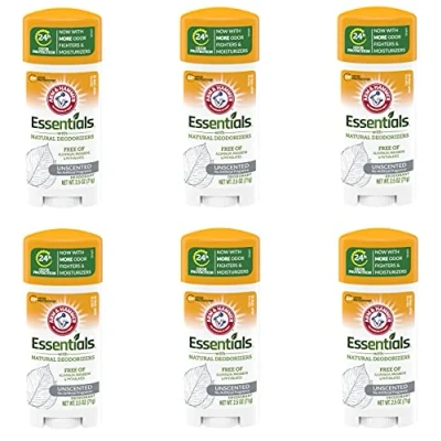 Image of Arm &amp; Hammer Essentials Solid Deodorant, Unscented,2.5 oz, 6 Count