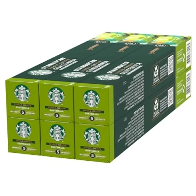 Image of STARBUCKS Single Origin Guatemala by Nespresso, Blonde Roast, Coffee Capsules 6 x 10 (60 Capsules)