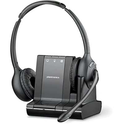 Image of Plantronics Savi W720 Binaural UC Headset Wireless for PC, Mobile and Desk Phone (Refurbished)