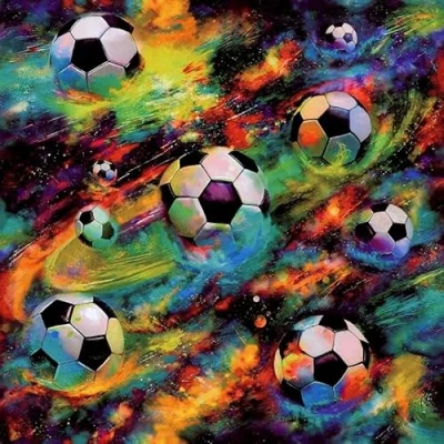 Image of SOPHIE LAURENCE Football Galaxy Multi Wallpaper for Kids Bedroom Decor, Living Room Dining Fun Wall Paper Paste, 10m Roll Interior Design