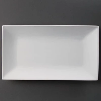 Image of Olympia Serving Rectangular Platters 310X180mm Porcelain White Catering 2pc