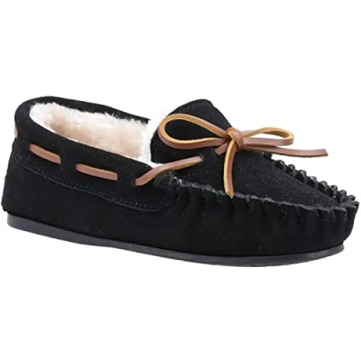 Image of Hush Puppies Addison Slipper, Black, 1 UK Child