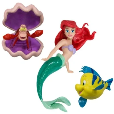 Image of 3 Disney Princess Ariel Dive Characters Swimming Pool Toys 5.75&quot;