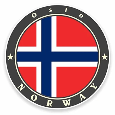 Image of 2 x 10cm Oslo Norway Vinyl Sticker Decal Laptop Car Bike Luggage Travel #9500 (10cm Wide High)