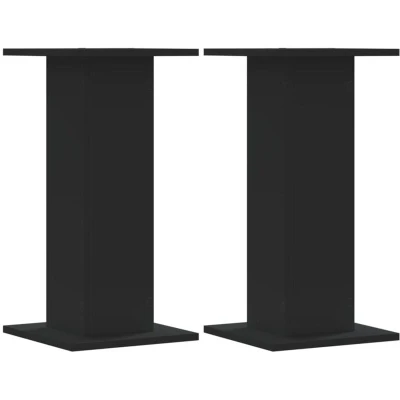 Image of vidaXL Plant Stands 2 pcs Black 30x30x60 cm Engineered Wood