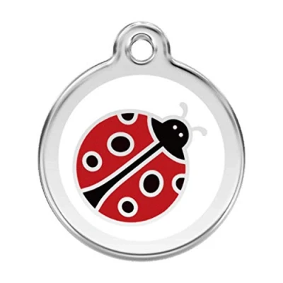 Image of RedDingo enamel pet id tag, medium, &quot;Ladybird&quot;