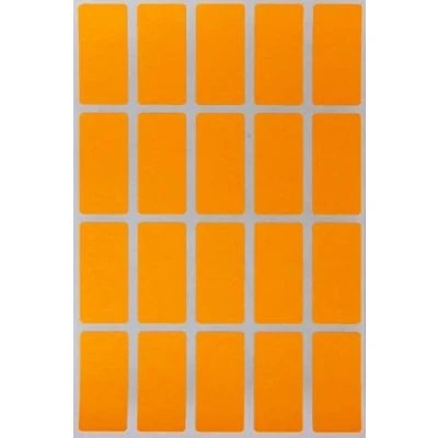 Image of Royal Green Rectangle Folder File Labels Stickers in Neon Orange (40mm x 19mm) 4cm 2cm 1000 Pack