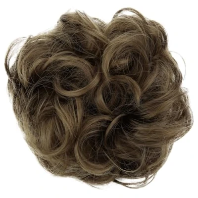 Image of CAISHA Messy Scrunchie Bun Voluminous Wavy Hairpiece Heat resistant Synthetic Fibres Light Brown G8A